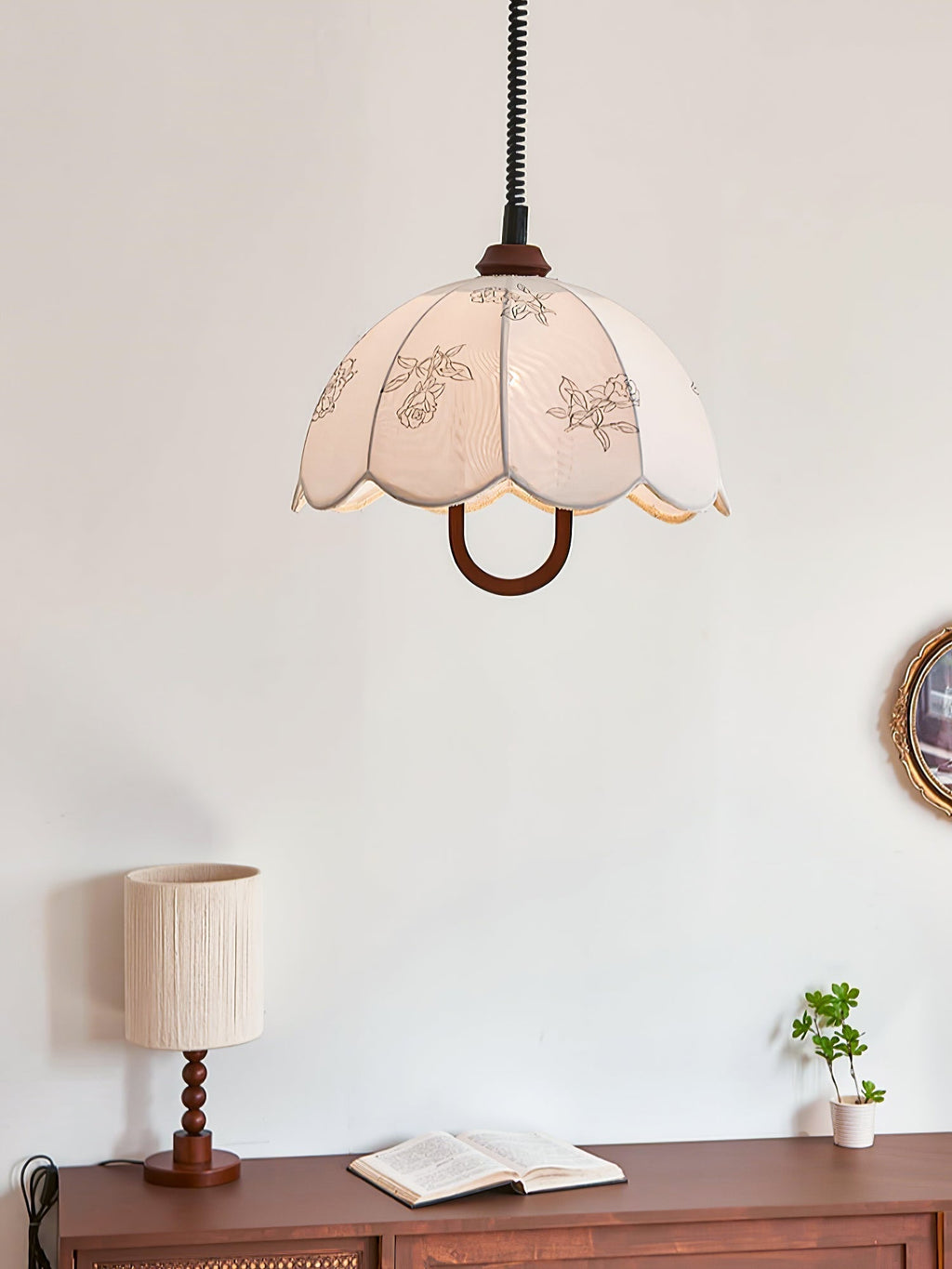 Talenia Fabric Pendant Light-Moonnatur