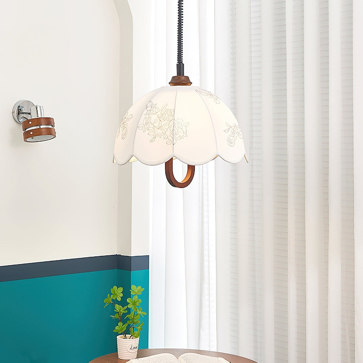 Talenia Fabric Pendant Light-Moonnatur