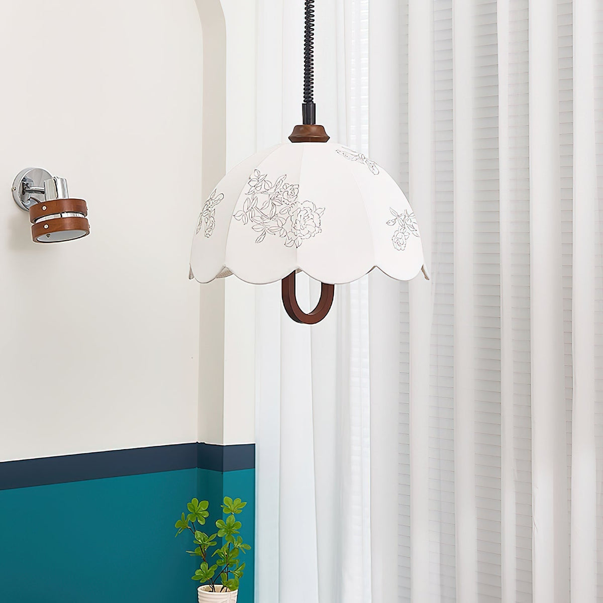 Talenia Fabric Pendant Light-Moonnatur
