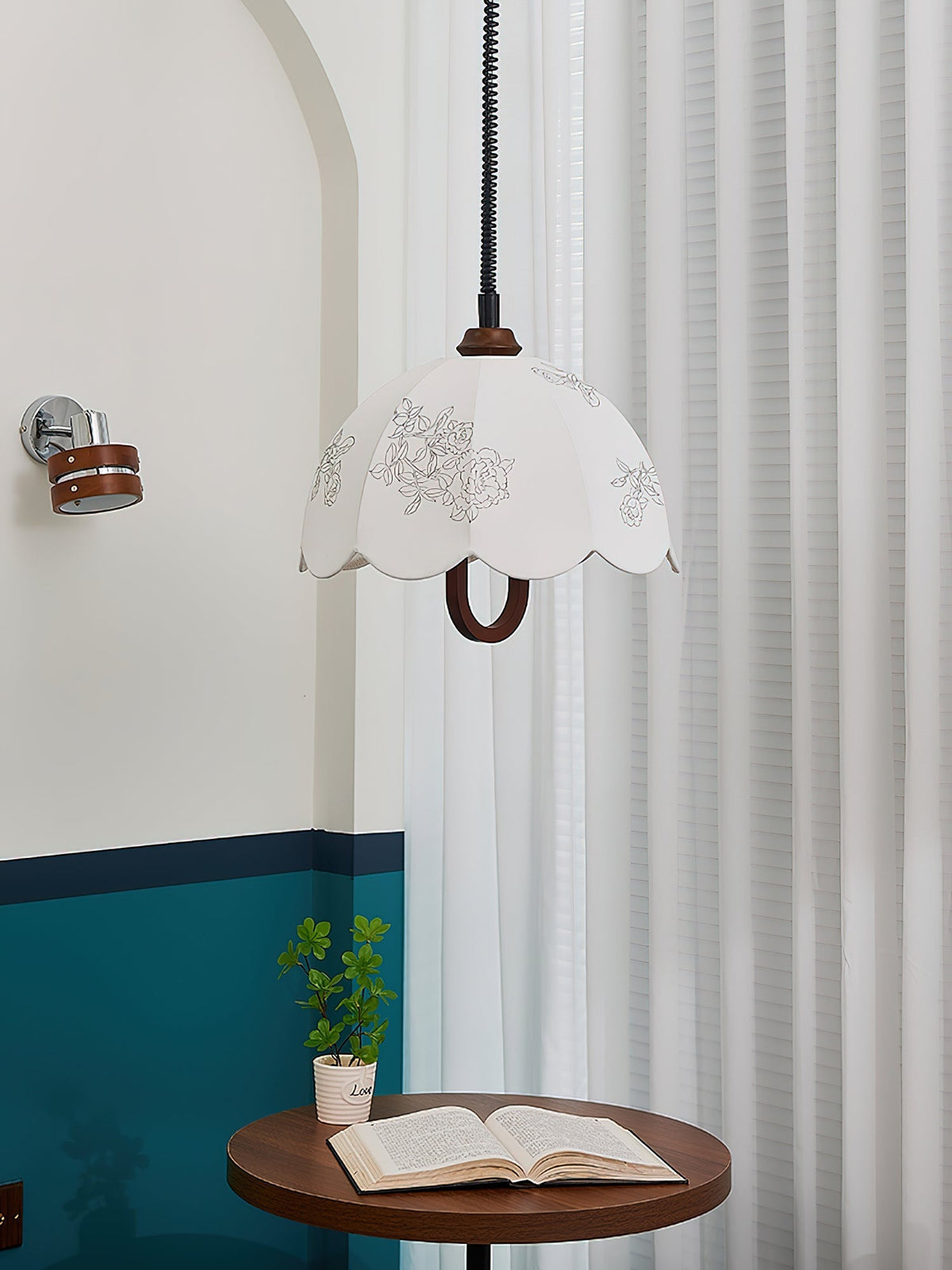 Talenia Fabric Pendant Light-Moonnatur
