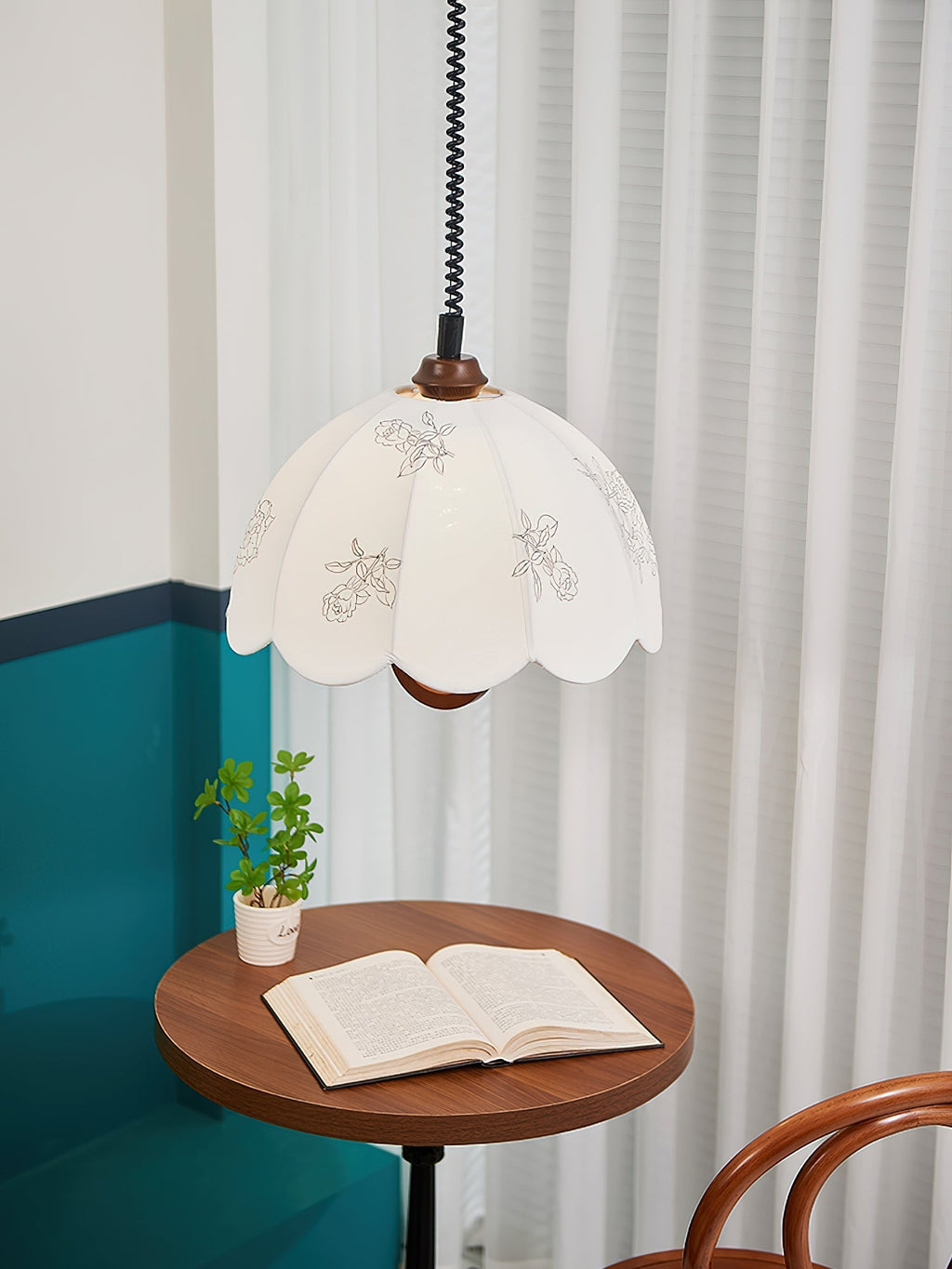 Talenia Fabric Pendant Light-Moonnatur