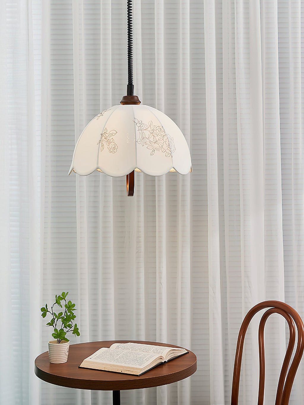 Talenia Fabric Pendant Light-Moonnatur