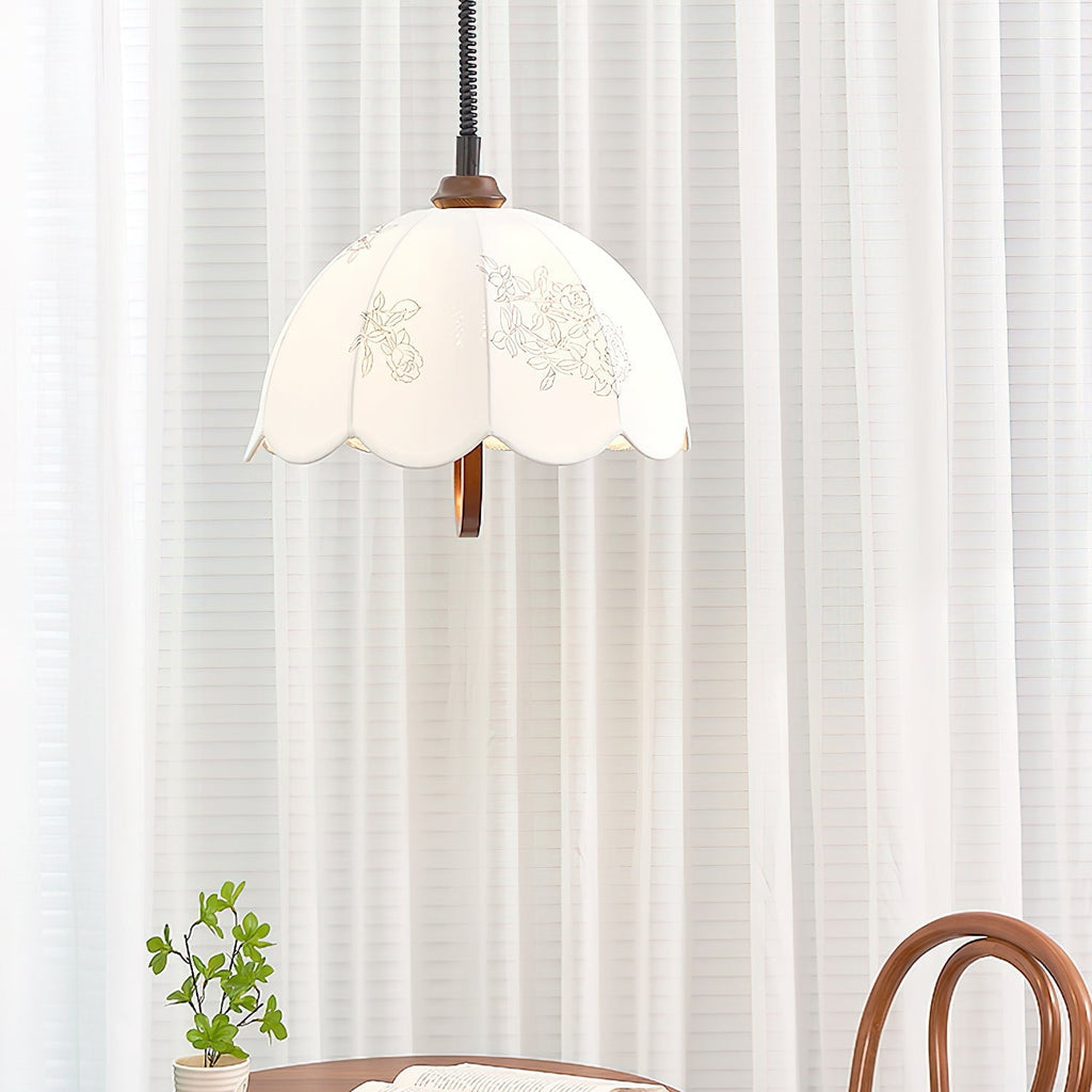 Talenia Fabric Pendant Light-Moonnatur