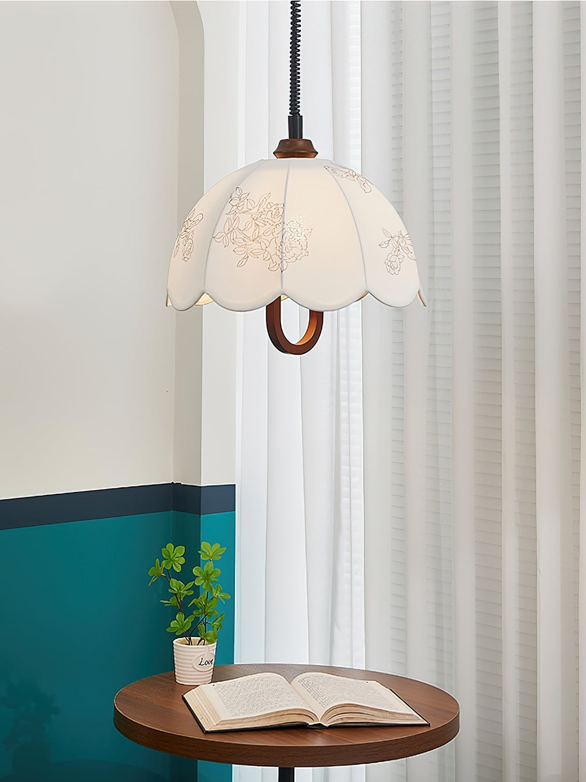 Talenia Fabric Pendant Light-Moonnatur