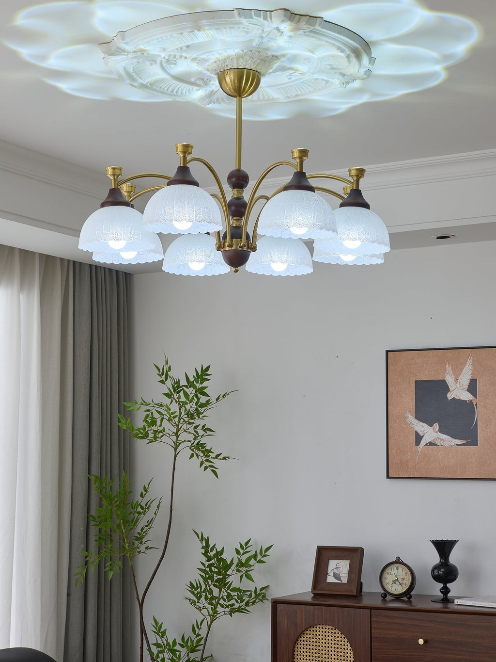 Garrowenna Wood Chandelier-Moonnatur