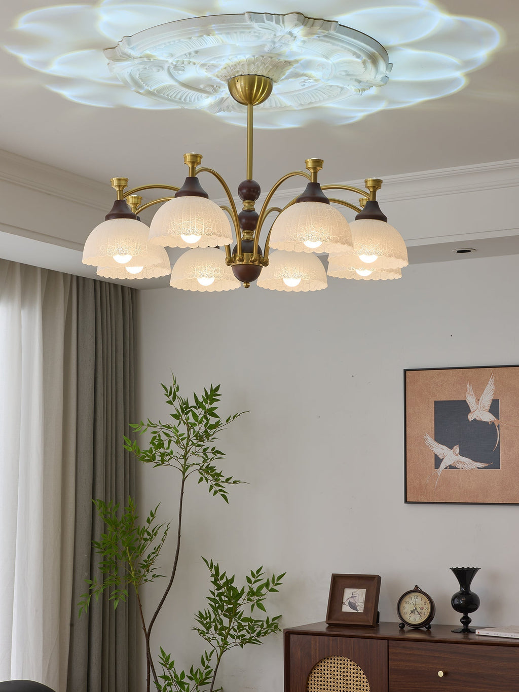 Garrowenna Wood Chandelier-Moonnatur