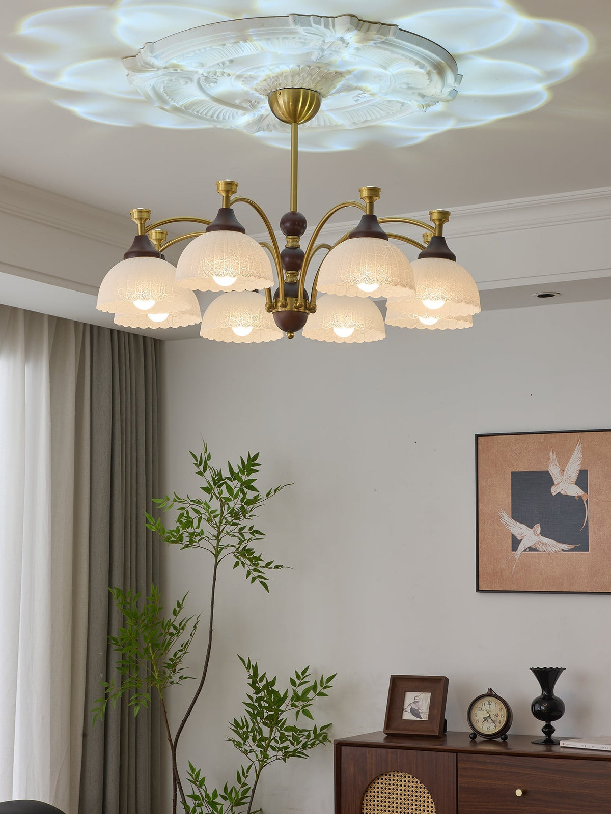 Garrowenna Wood Chandelier-Moonnatur