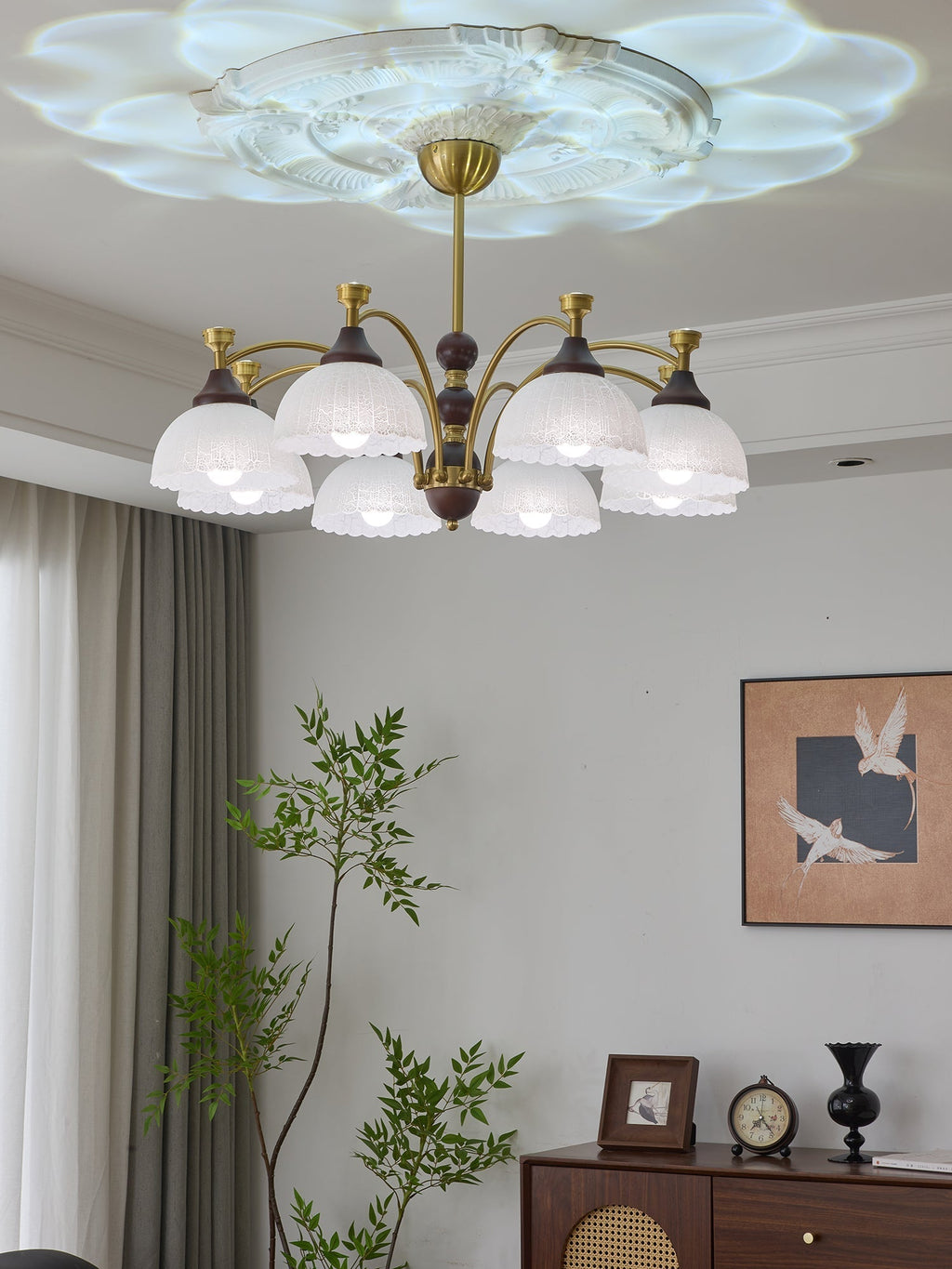 Garrowenna Wood Chandelier-Moonnatur
