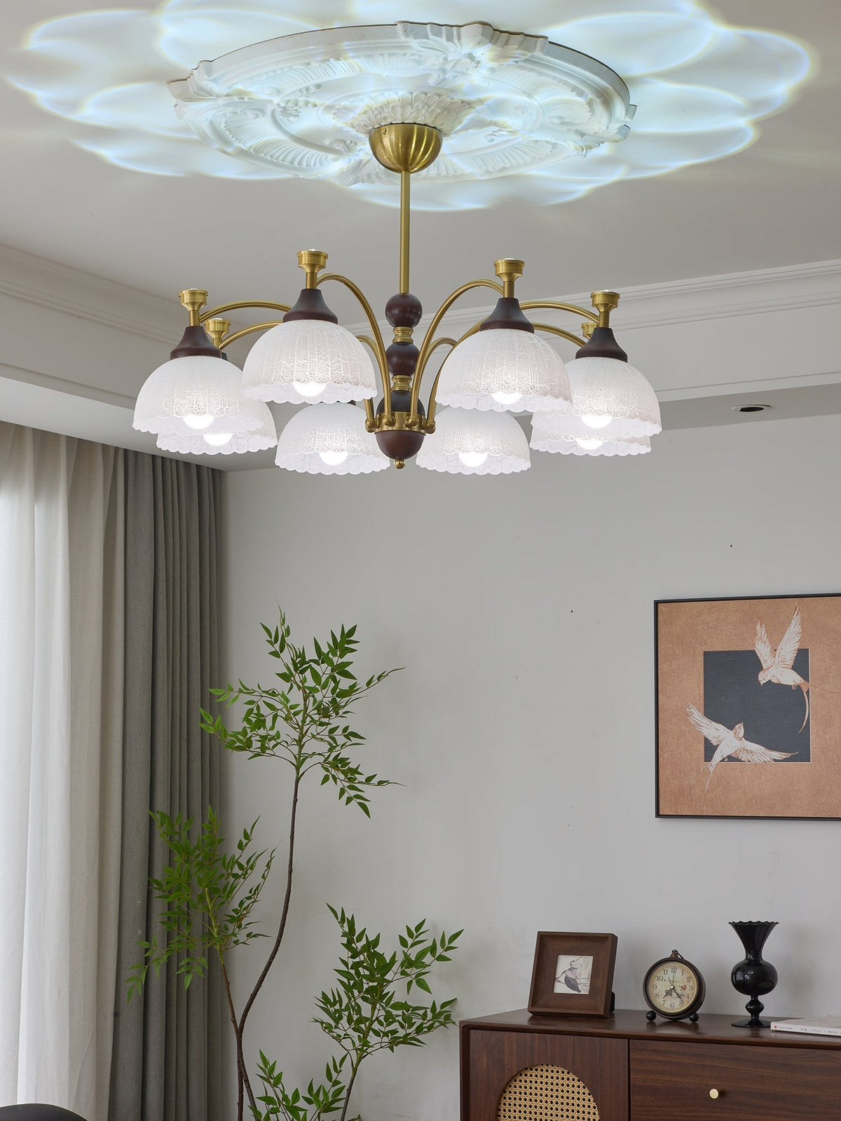 Garrowenna Wood Chandelier-Moonnatur