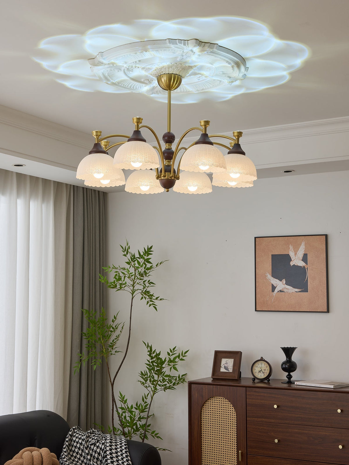 Garrowenna Wood Chandelier-Moonnatur