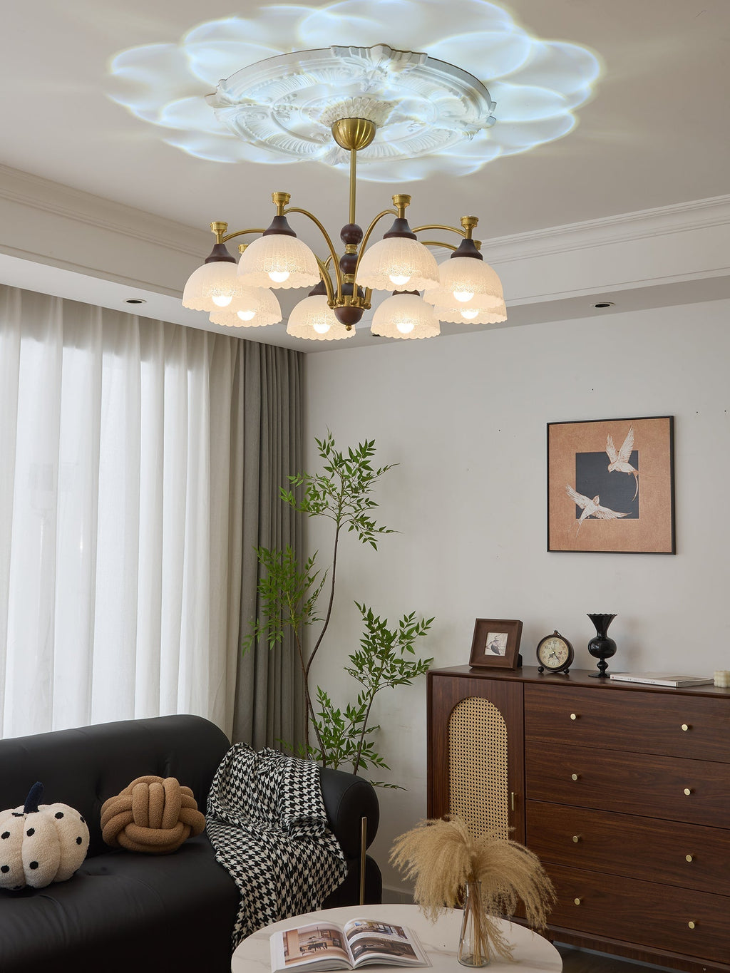 Garrowenna Wood Chandelier-Moonnatur