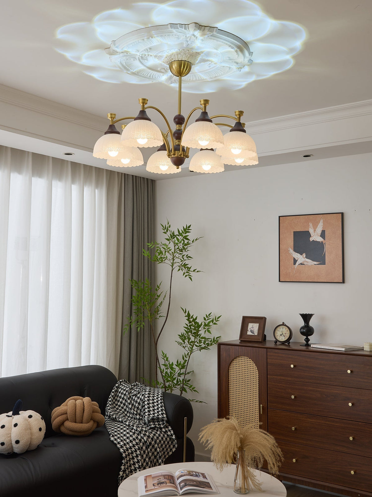 Garrowenna Wood Chandelier-Moonnatur