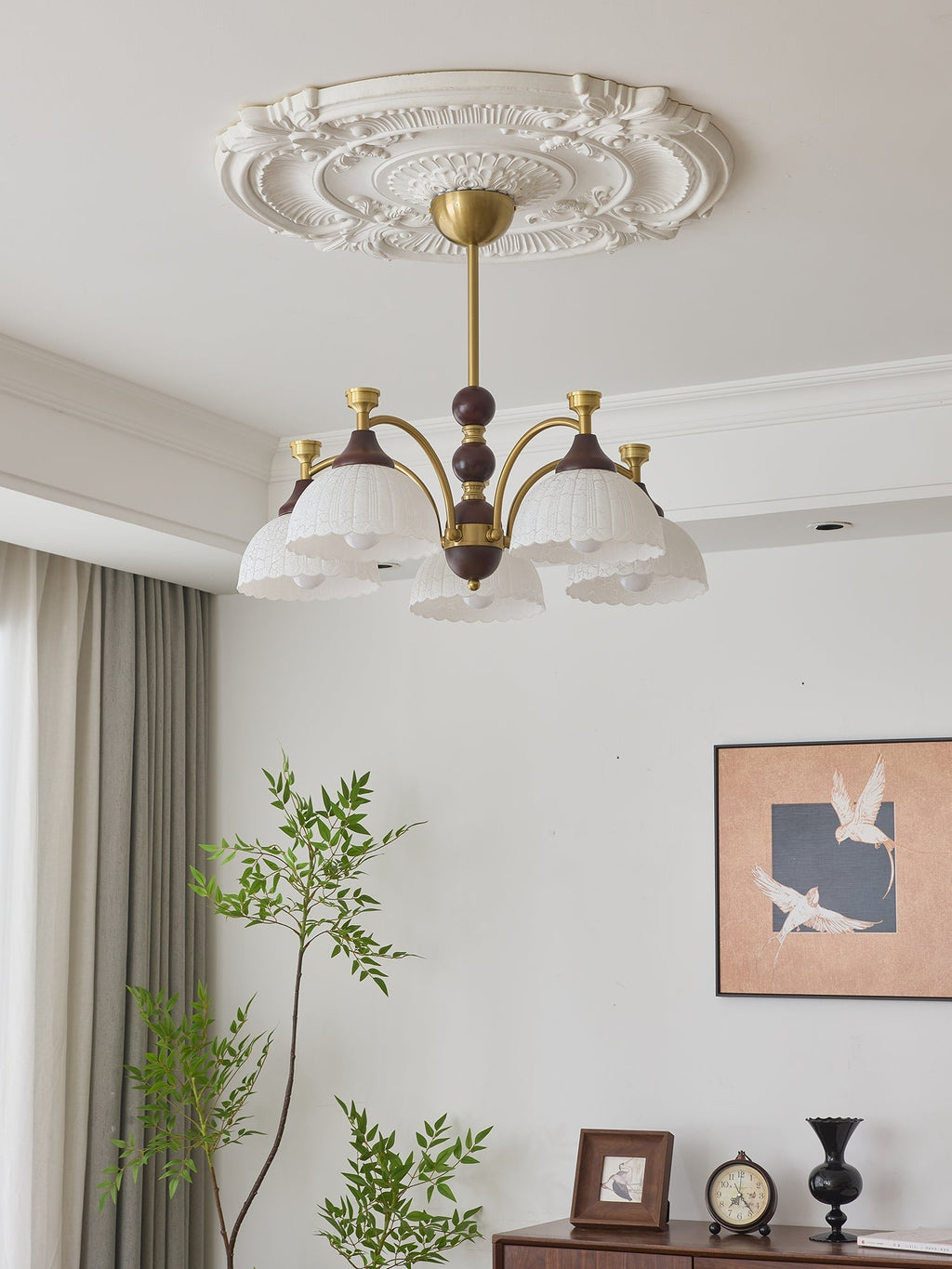 Garrowenna Wood Chandelier-Moonnatur