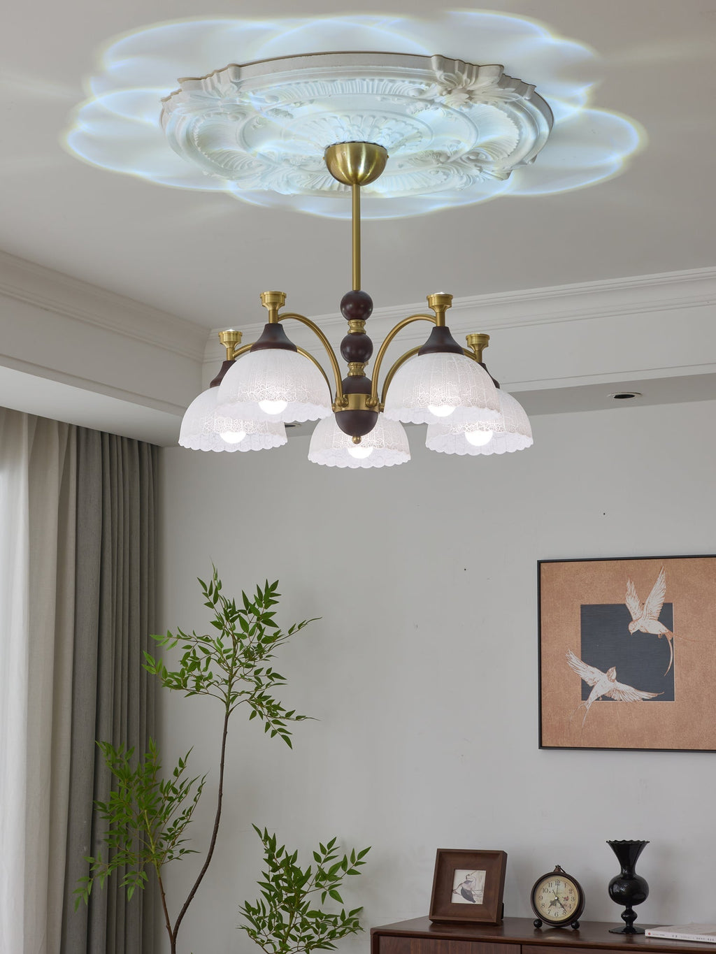 Garrowenna Wood Chandelier-Moonnatur
