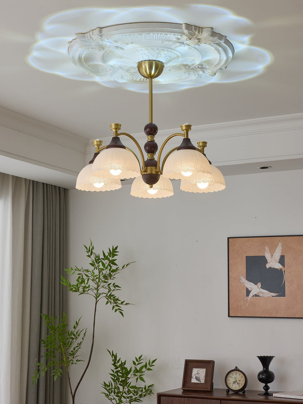 Garrowenna Wood Chandelier-Moonnatur