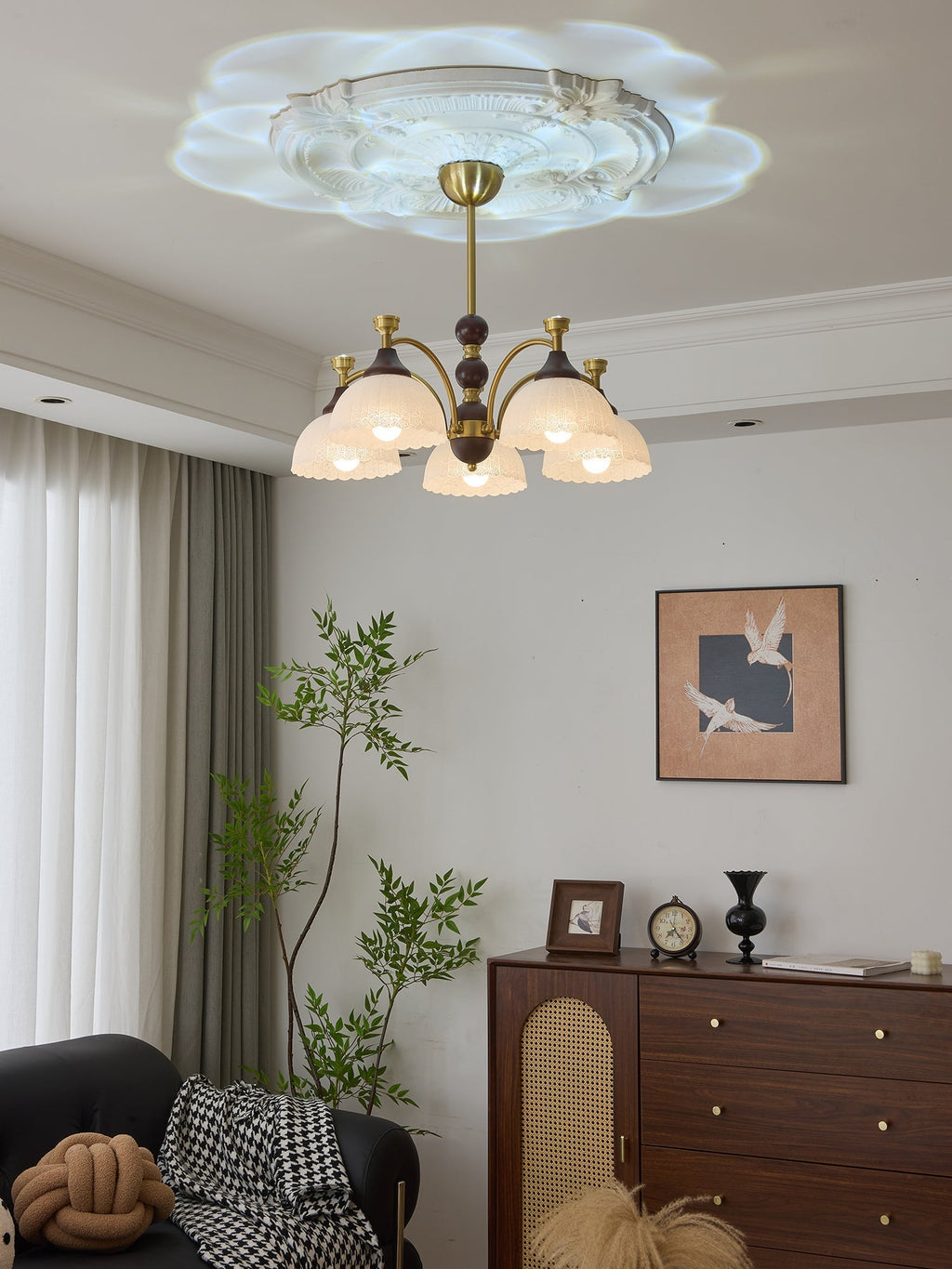 Garrowenna Wood Chandelier-Moonnatur
