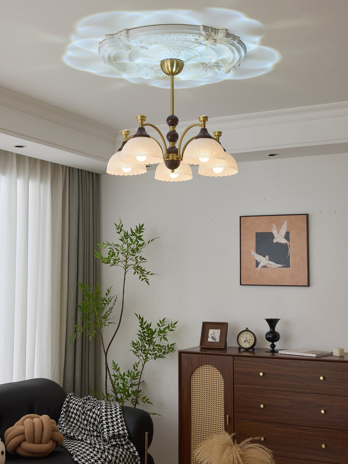 Garrowenna Wood Chandelier-Moonnatur