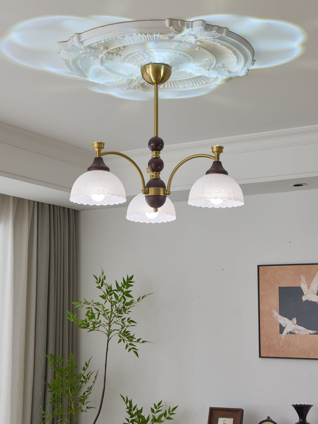 Garrowenna Wood Chandelier-Moonnatur