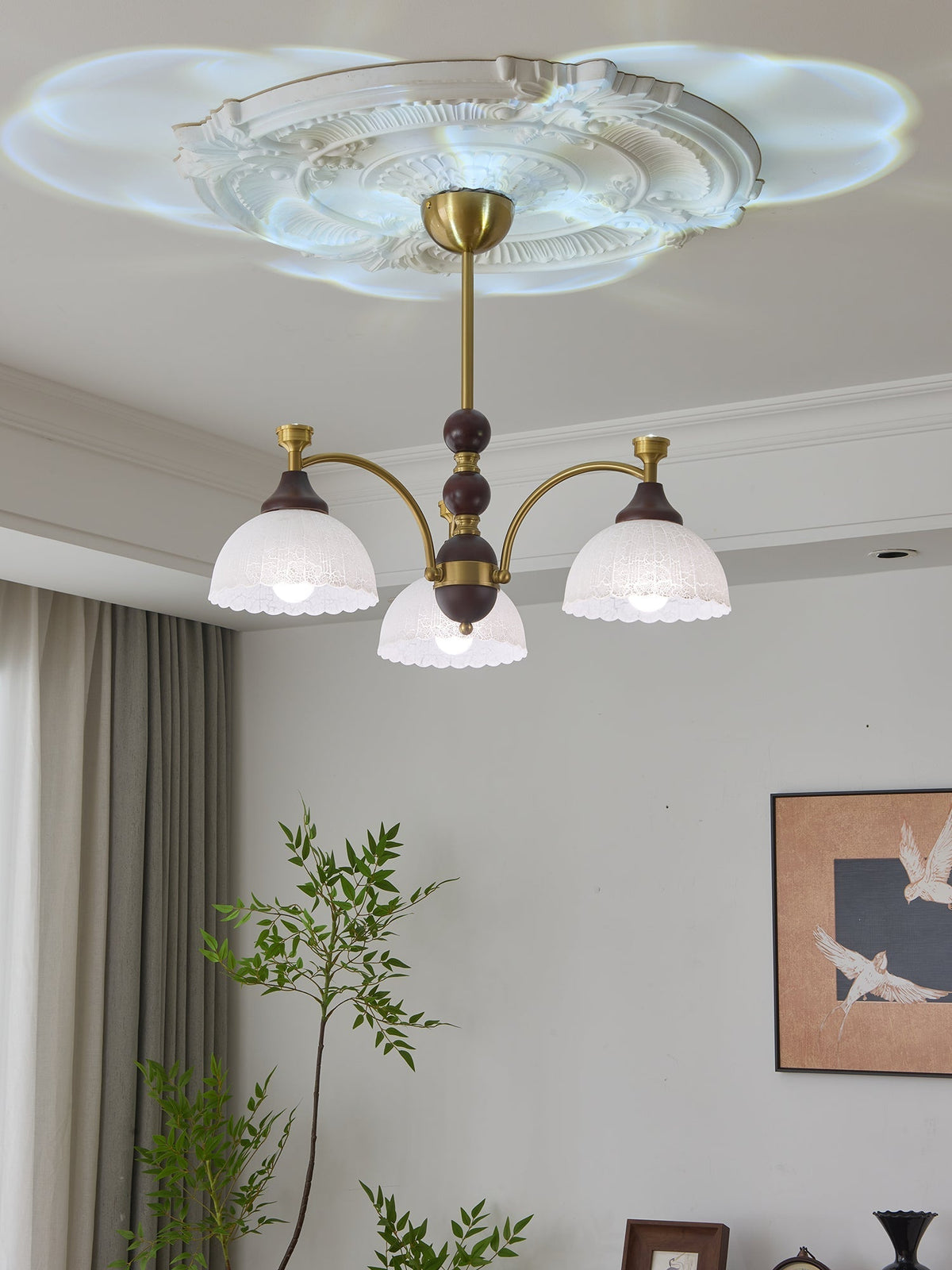 Garrowenna Wood Chandelier-Moonnatur