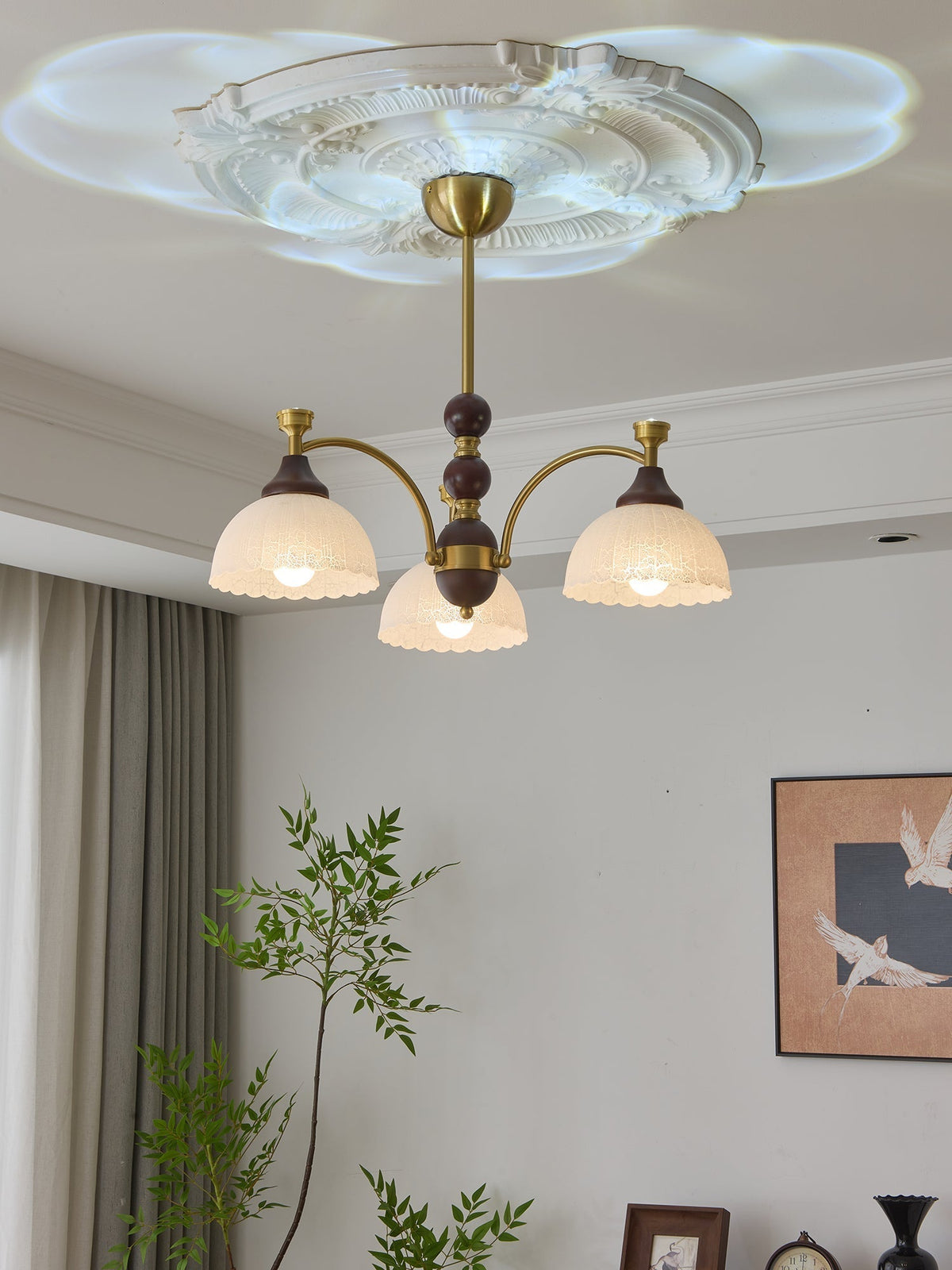 Garrowenna Wood Chandelier-Moonnatur