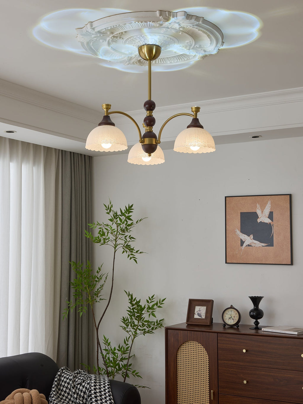 Garrowenna Wood Chandelier-Moonnatur