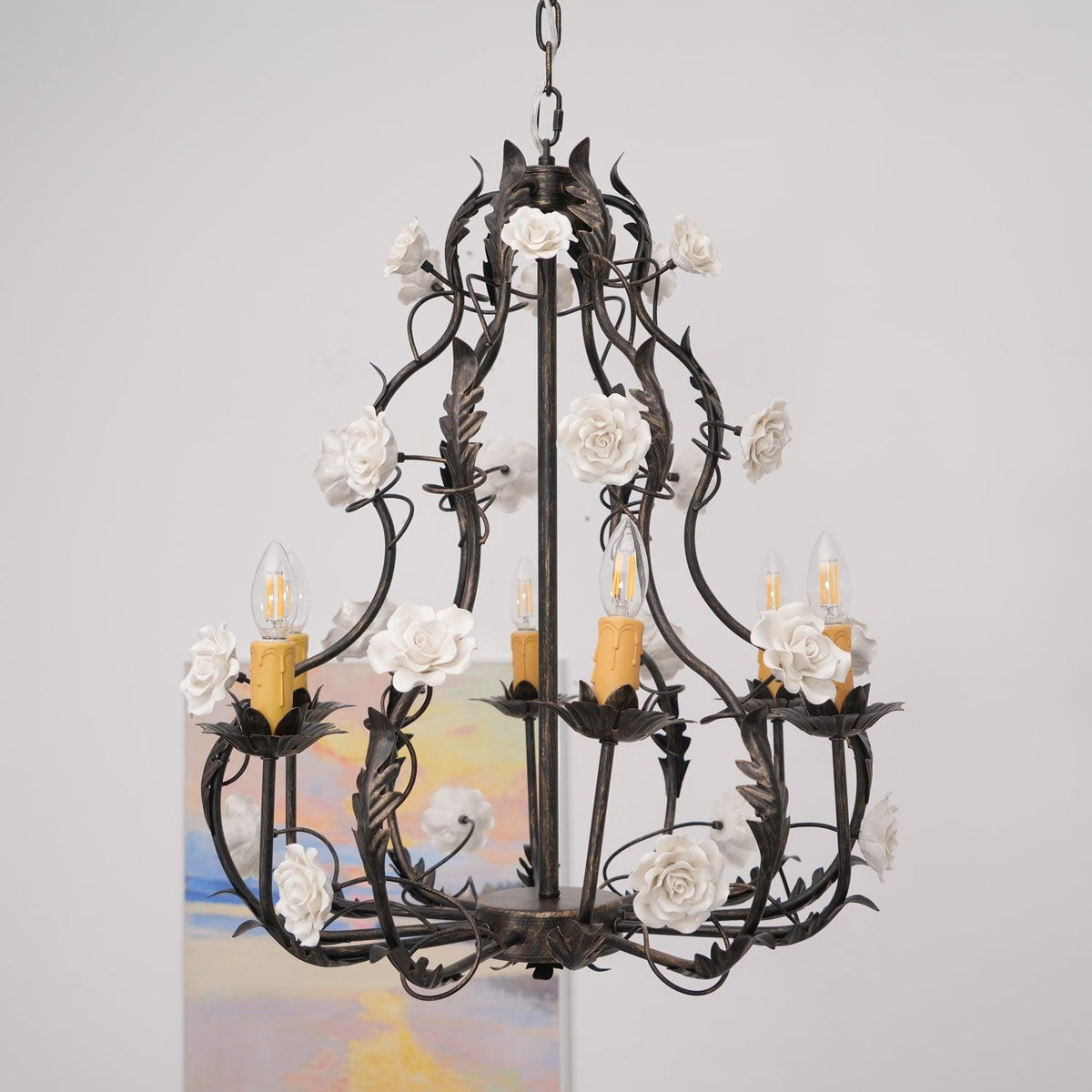 Erlenoria Ceramic Chandelier-Moonnatur