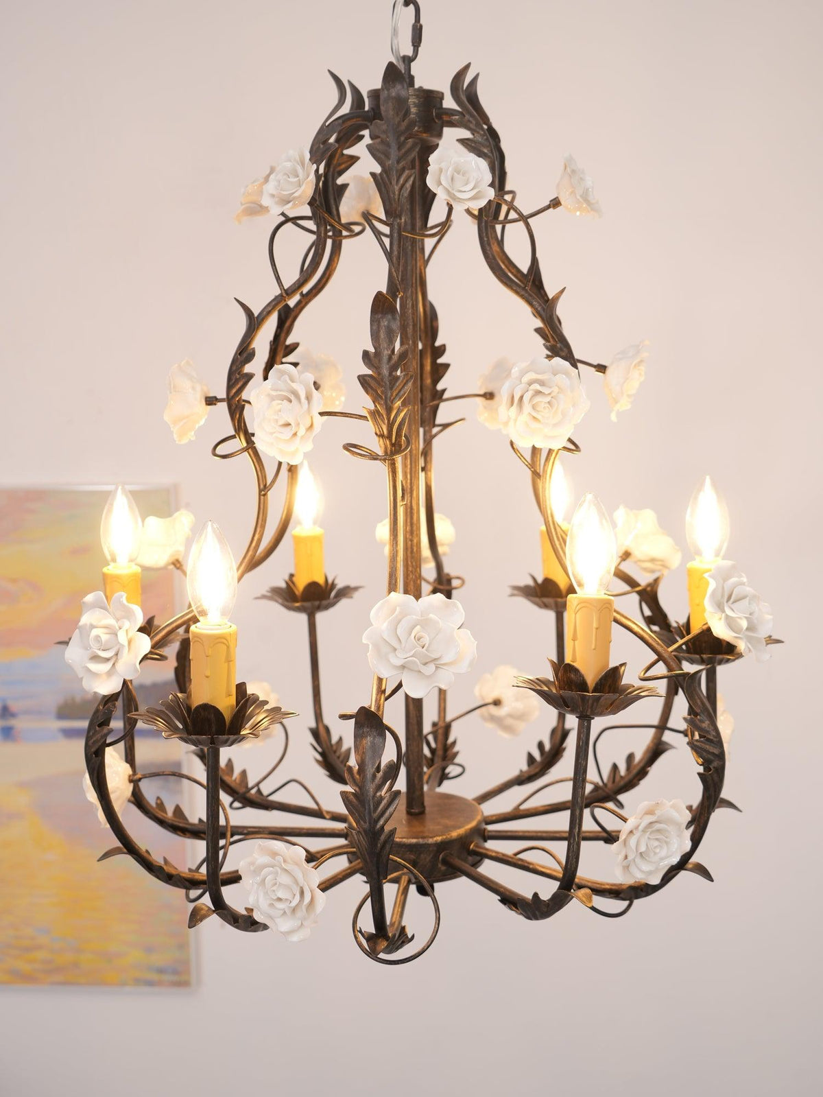 Erlenoria Ceramic Chandelier-Moonnatur