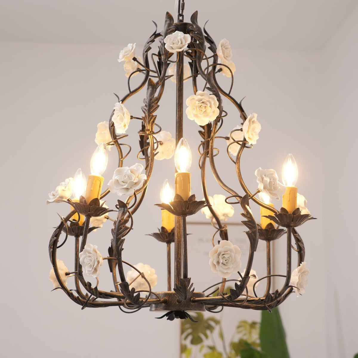 Erlenoria Ceramic Chandelier-Moonnatur