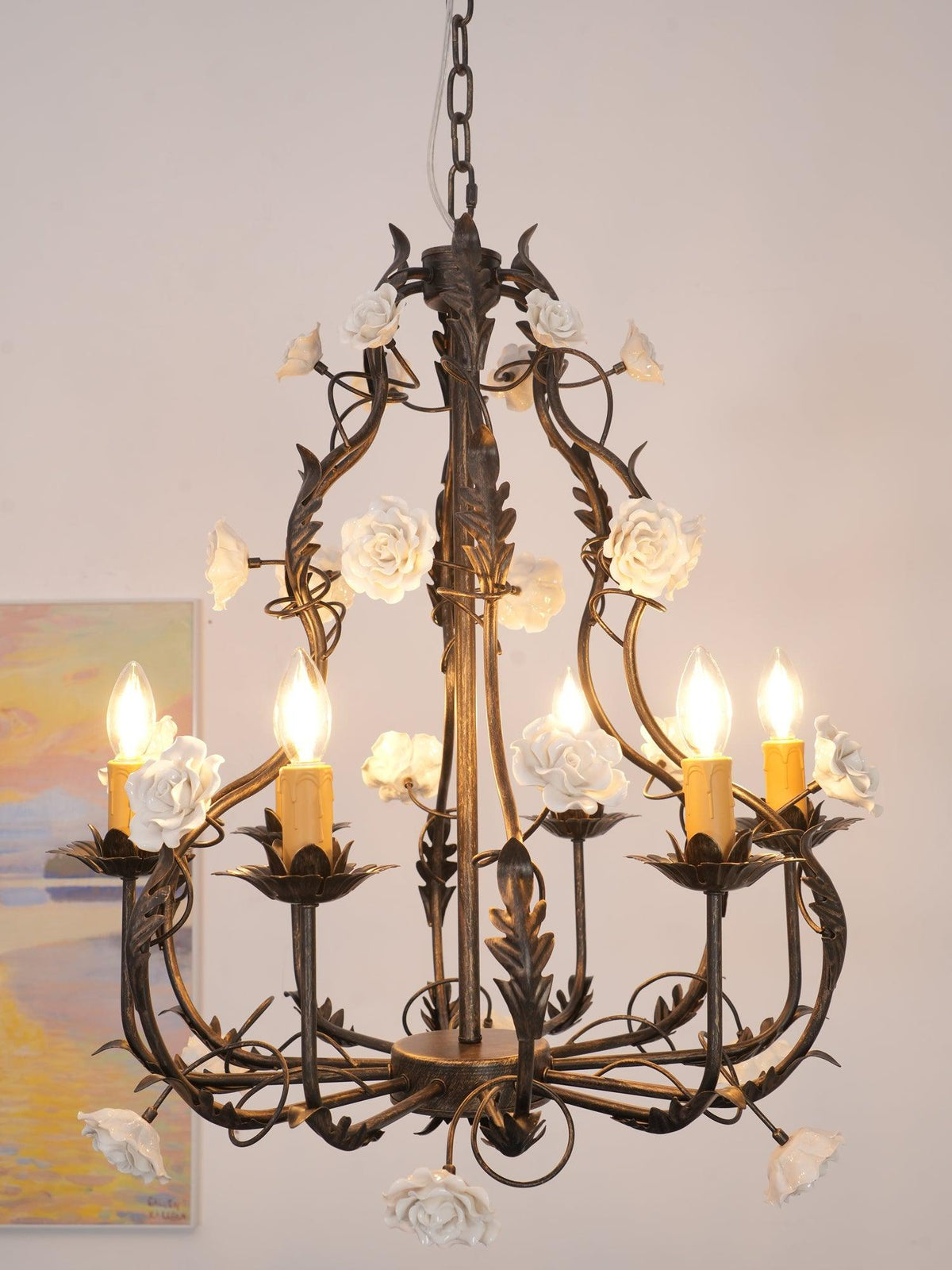 Erlenoria Ceramic Chandelier-Moonnatur