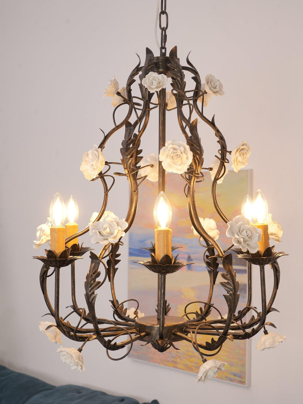 Erlenoria Ceramic Chandelier-Moonnatur