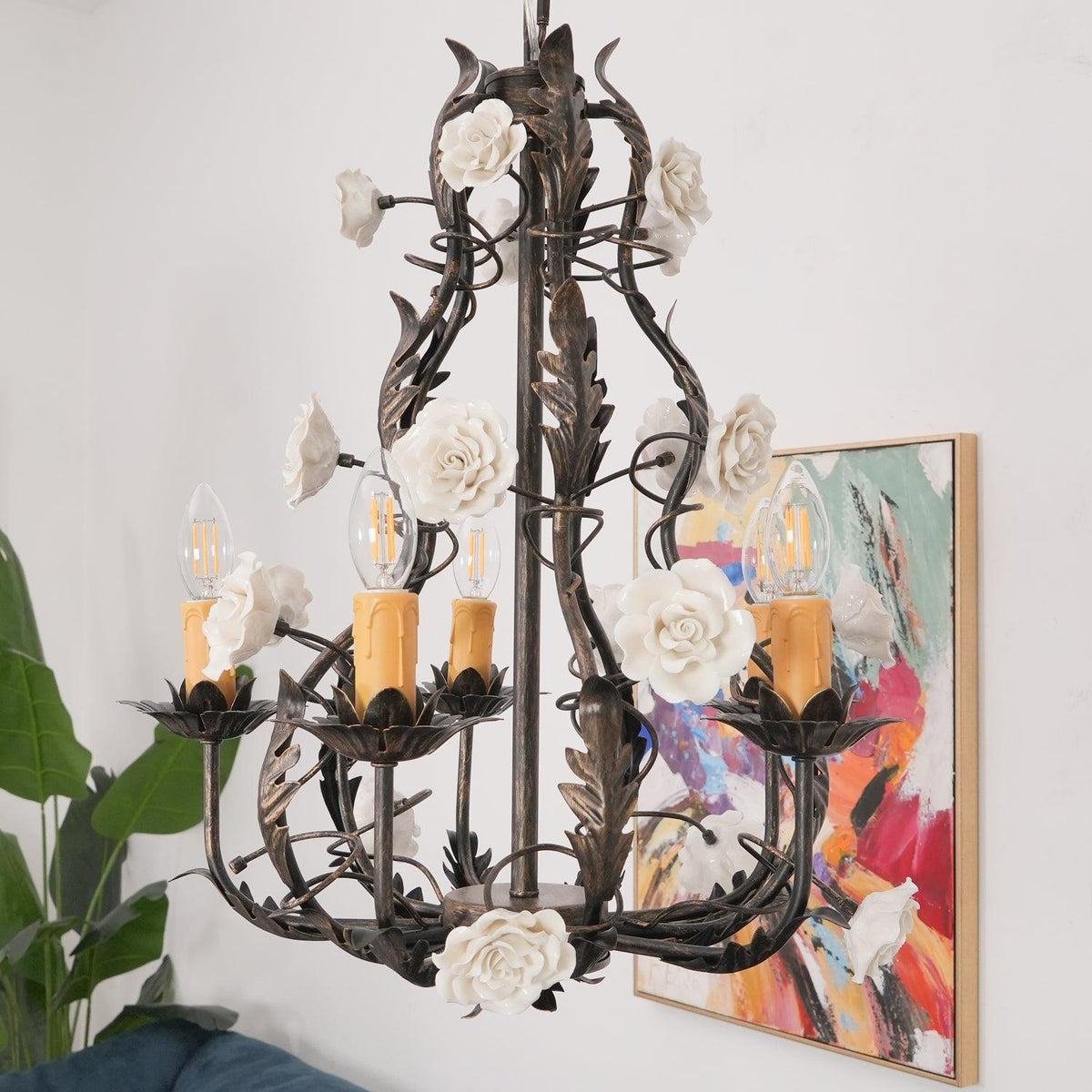 Erlenoria Ceramic Chandelier-Moonnatur