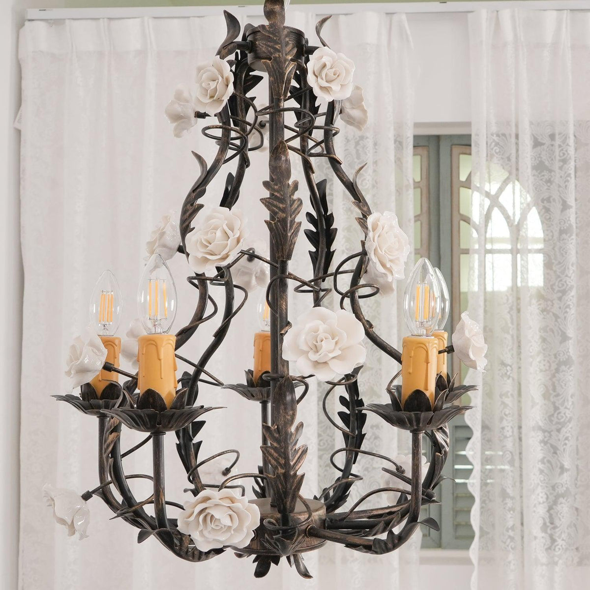 Erlenoria Ceramic Chandelier-Moonnatur