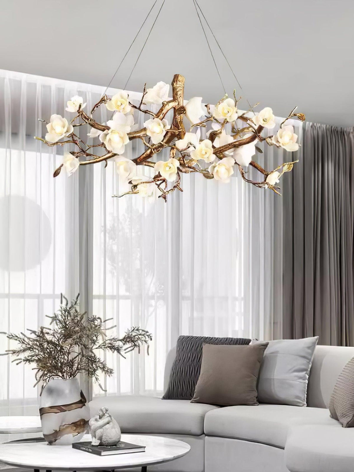 Eshara Ceramic Chandelier-Moonnatur