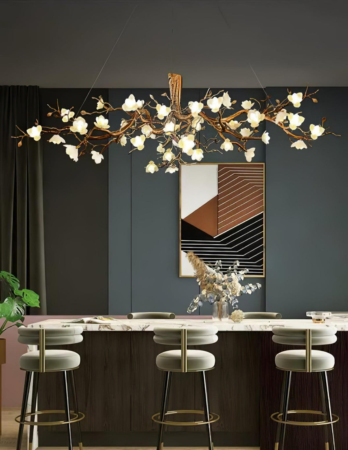 Eshara Ceramic Chandelier-Moonnatur