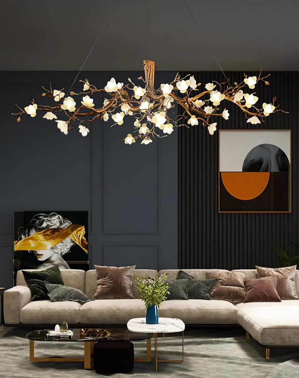 Eshara Ceramic Chandelier-Moonnatur