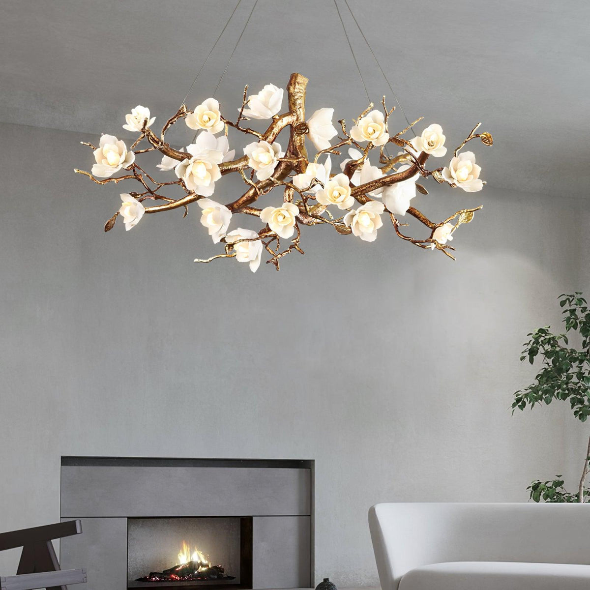 Eshara Ceramic Chandelier-Moonnatur