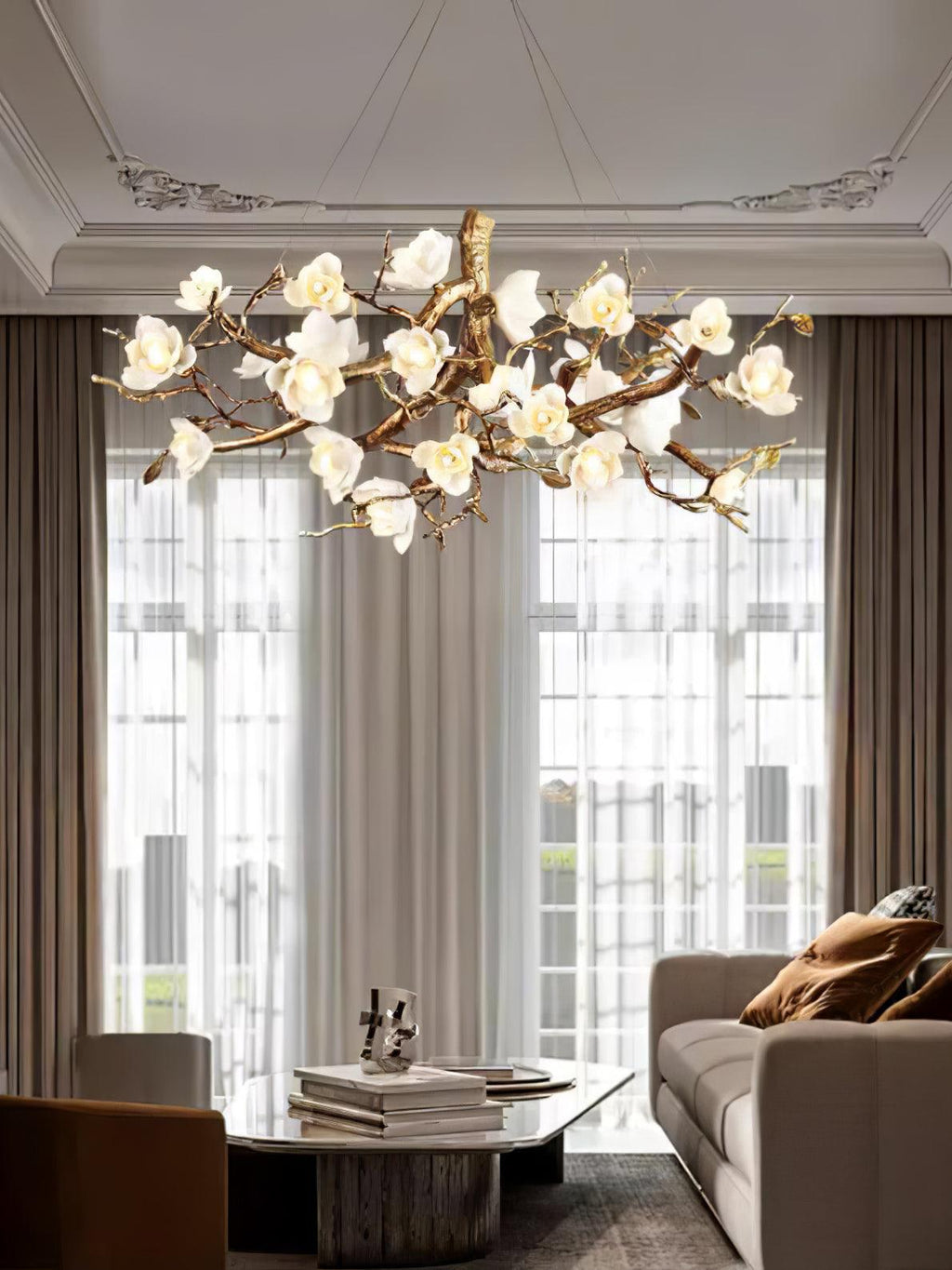 Eshara Ceramic Chandelier-Moonnatur
