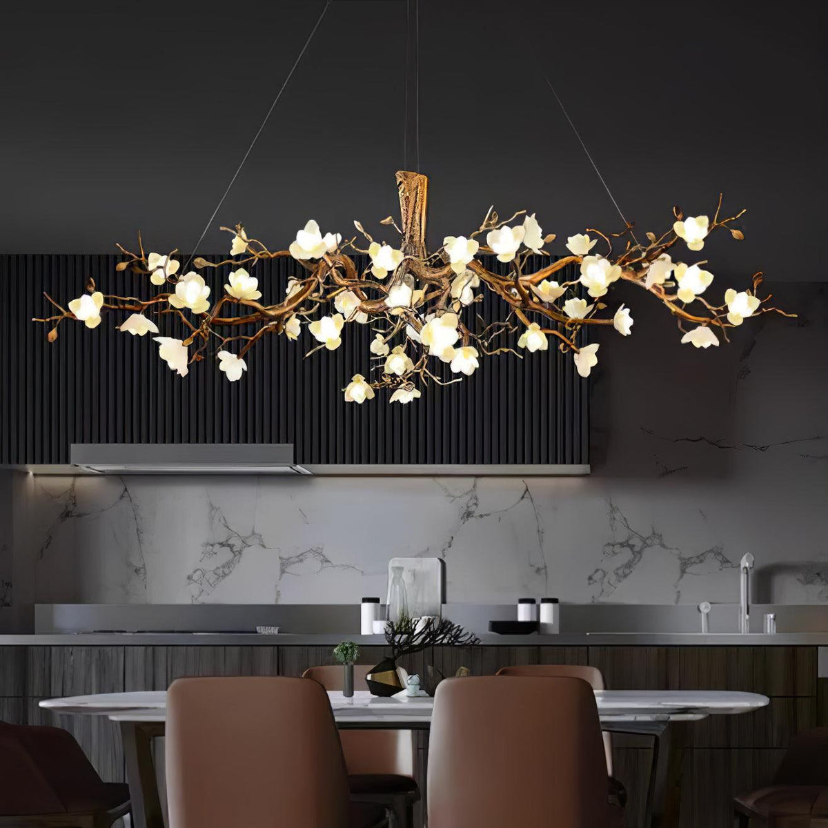 Eshara Ceramic Chandelier-Moonnatur