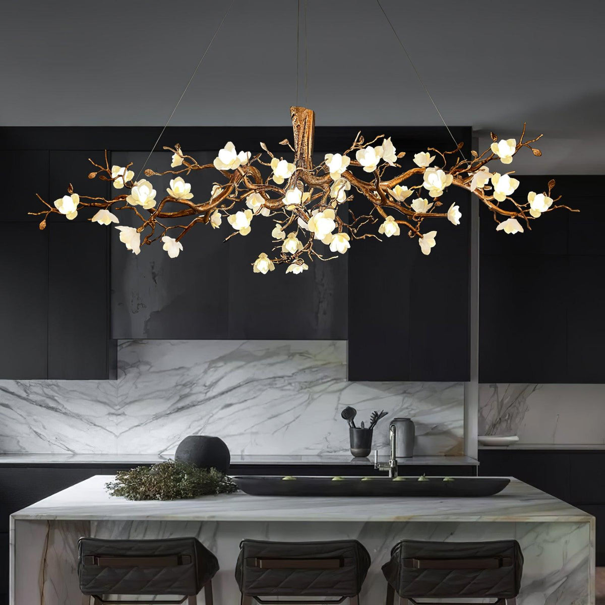 Eshara Ceramic Chandelier-Moonnatur