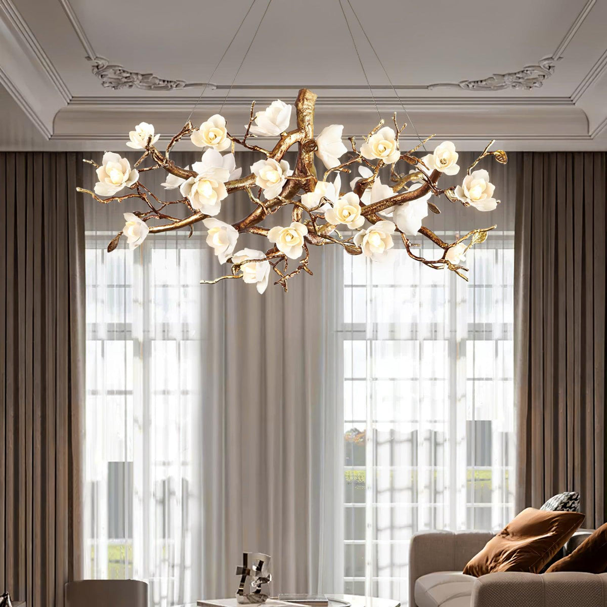 Eshara Ceramic Chandelier-Moonnatur