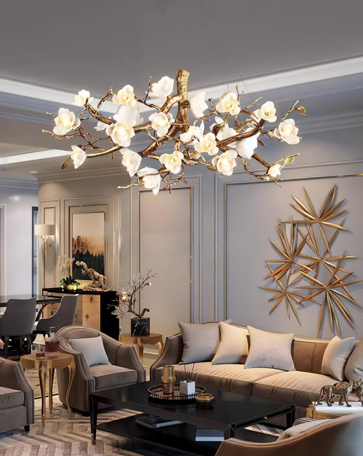Eshara Ceramic Chandelier-Moonnatur