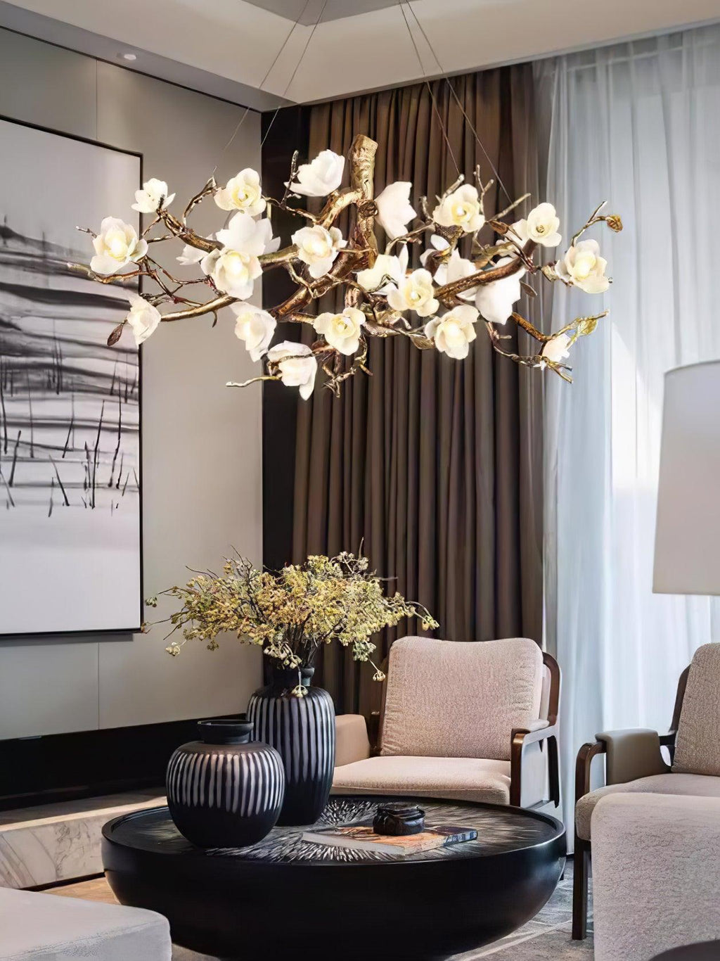 Eshara Ceramic Chandelier-Moonnatur