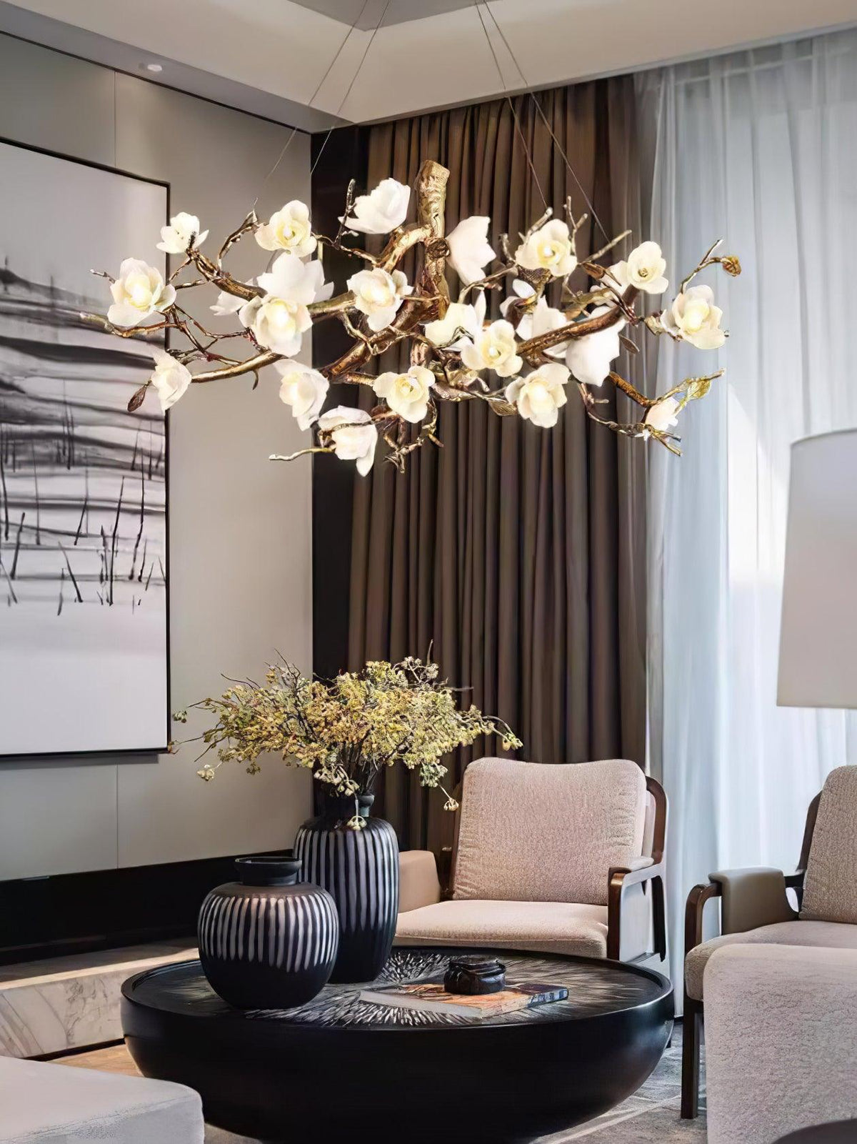 Eshara Ceramic Chandelier-Moonnatur