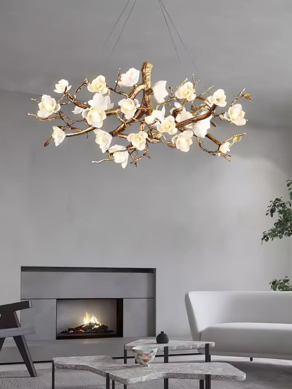 Eshara Ceramic Chandelier-Moonnatur