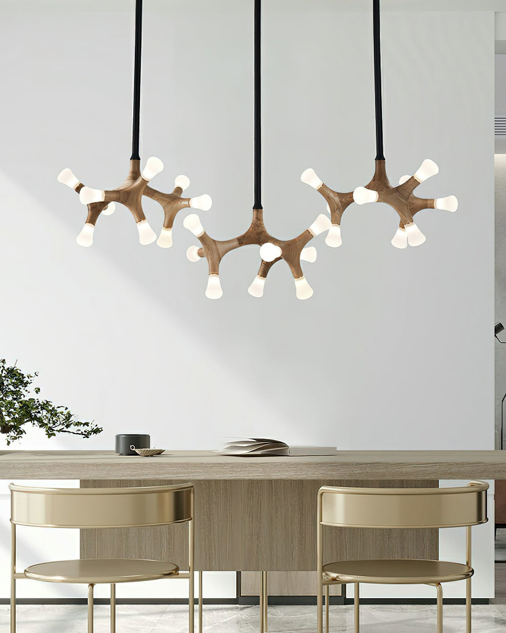 Ilvenelle Wood Pendant Light-Moonnatur