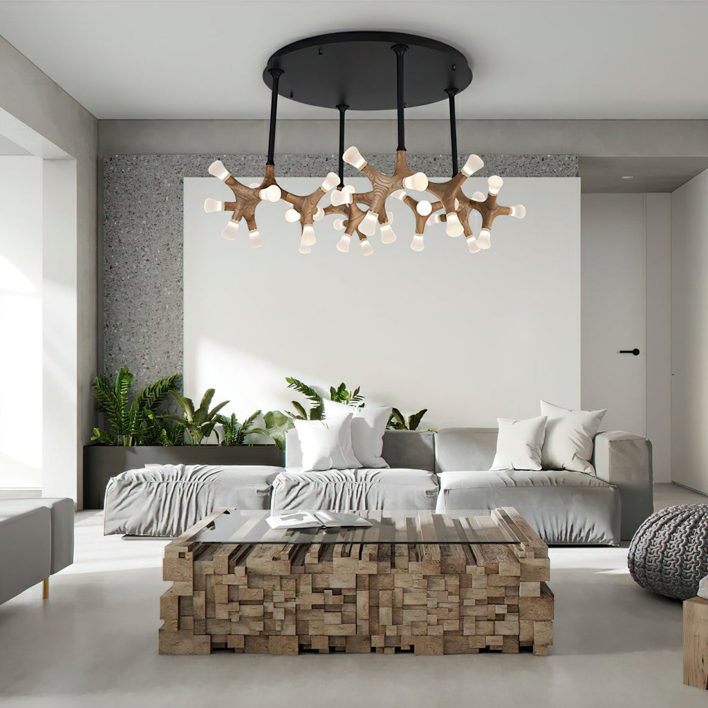 Ilvenelle Wood Pendant Light-Moonnatur