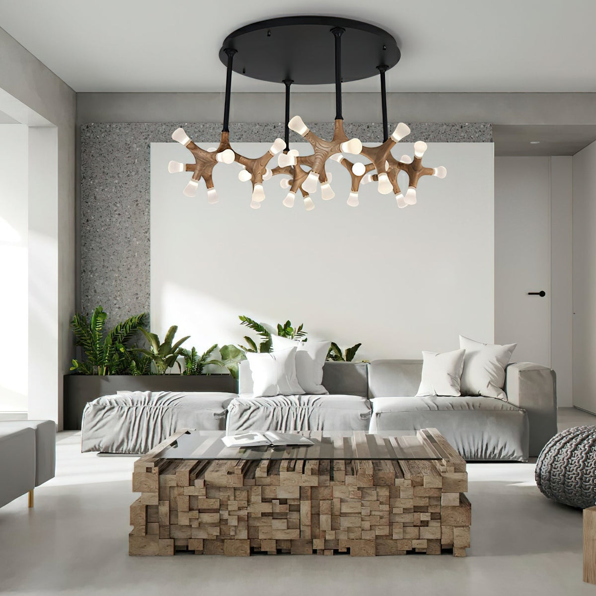 Ilvenelle Wood Pendant Light-Moonnatur