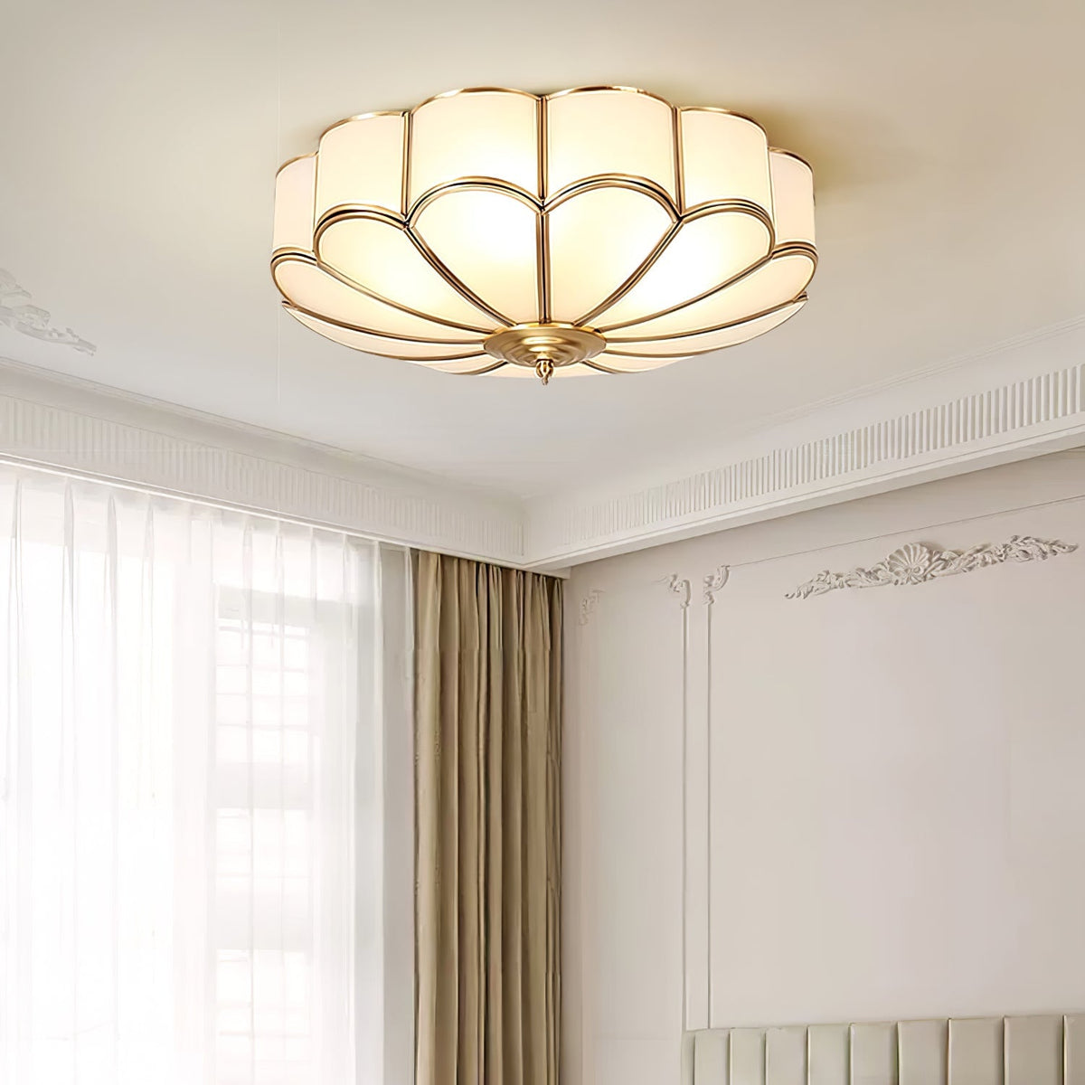 Carnelmere Glass Ceiling Light-Moonnatur