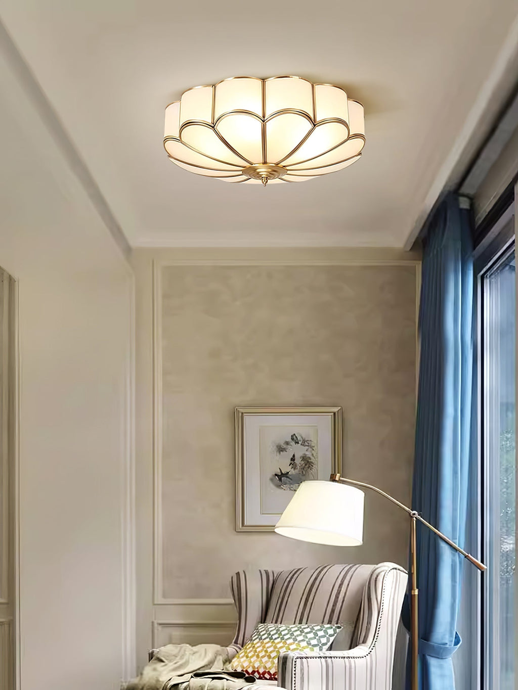 Idrisella Glass Ceiling Light-Moonnatur