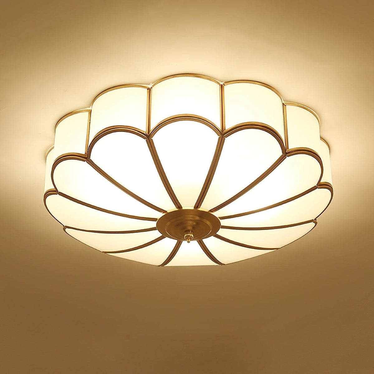 Carnelmere Glass Ceiling Light-Moonnatur
